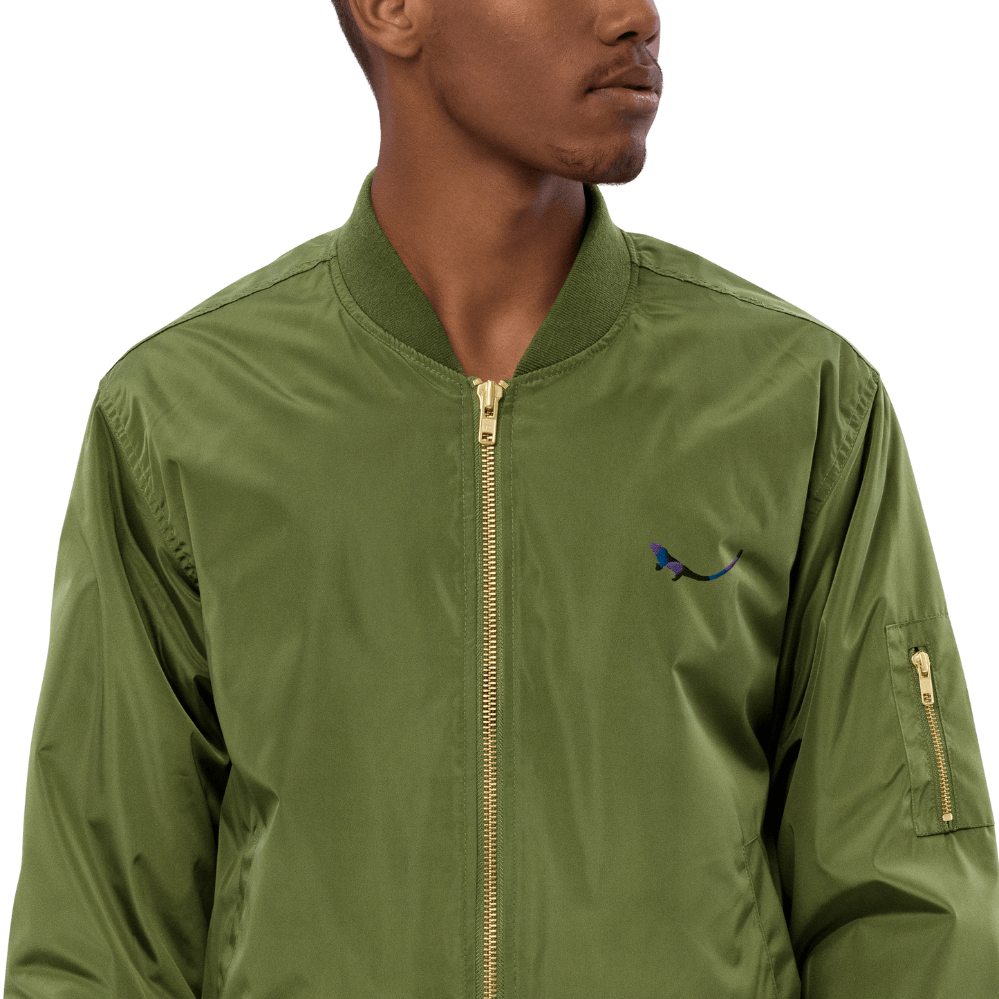 THE SUBTROPIC Recycled Plastic Bomber Jacket Jungle Model