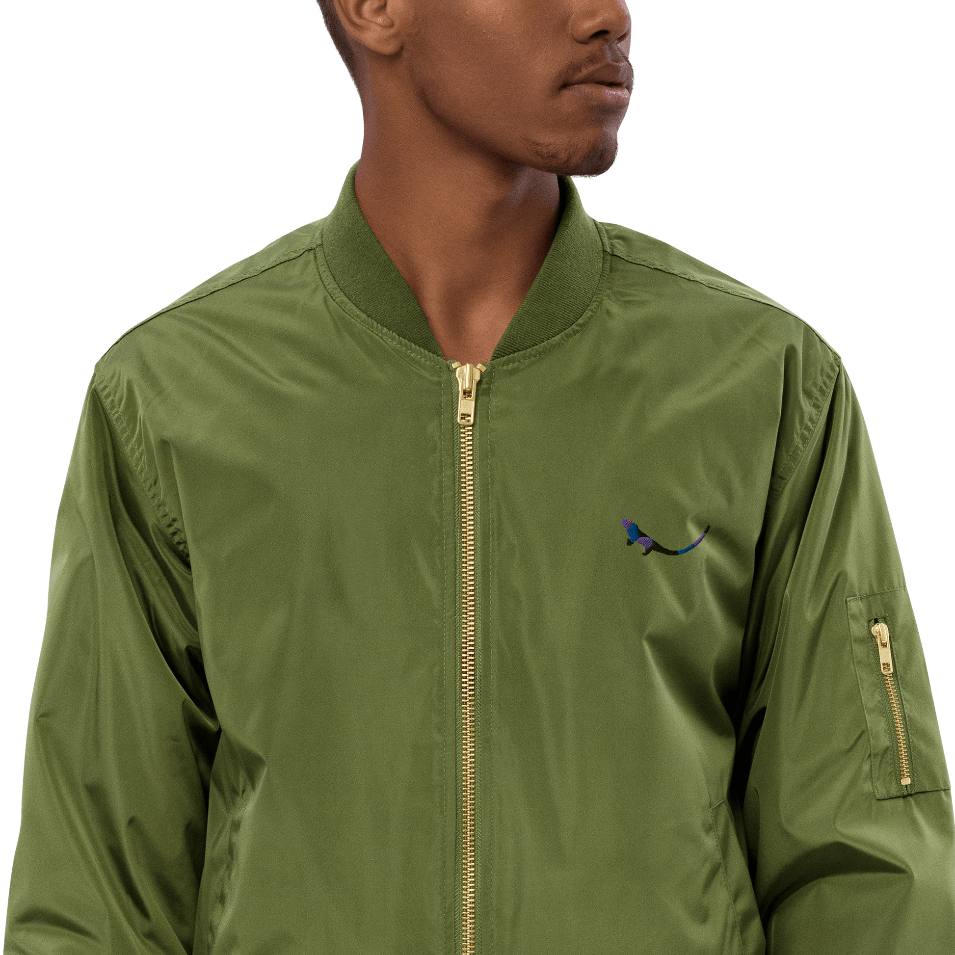 THE SUBTROPIC Recycled Plastic Bomber Jacket Jungle Model