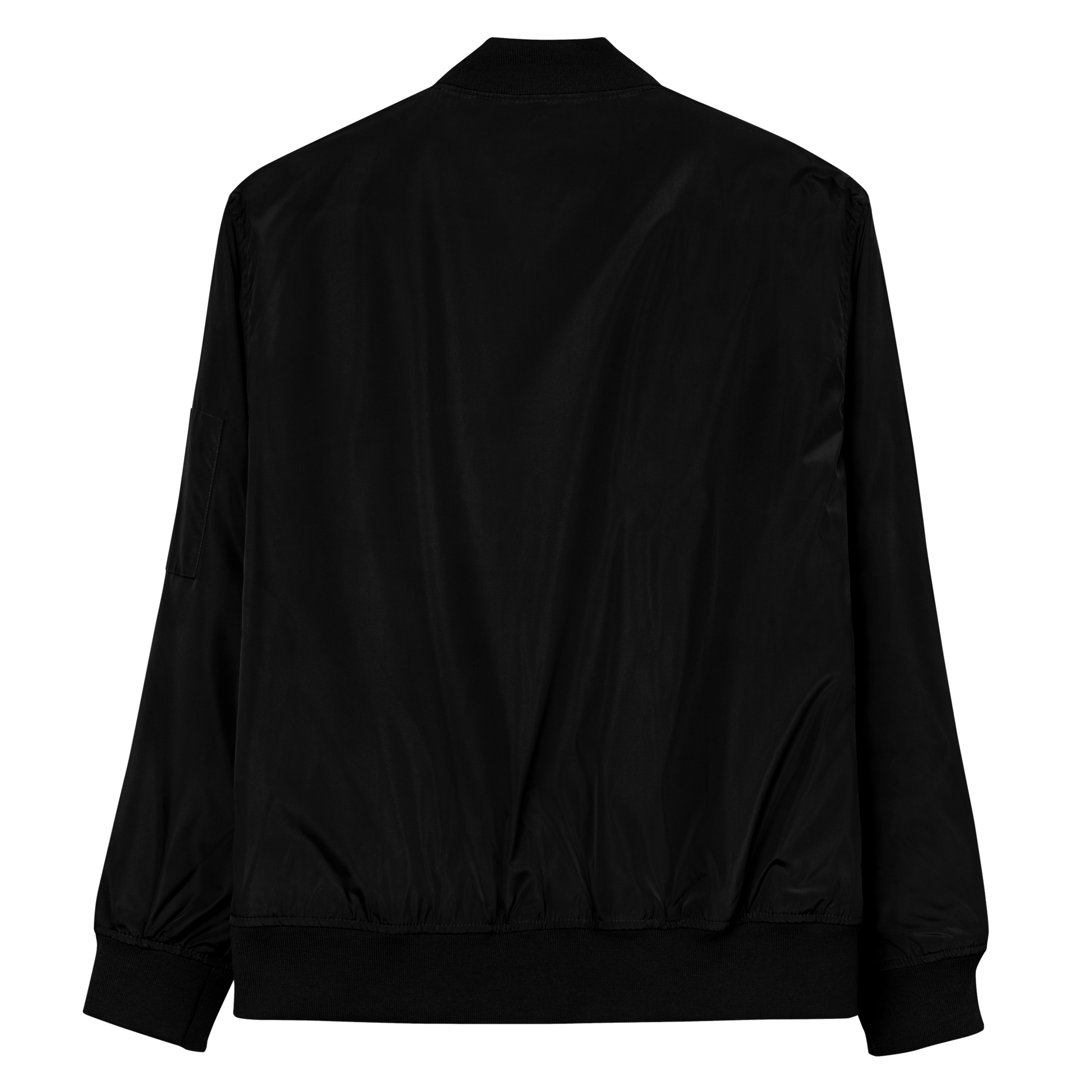 THE SUBTROPIC Recycled Plastic Bomber Jacket Black Back