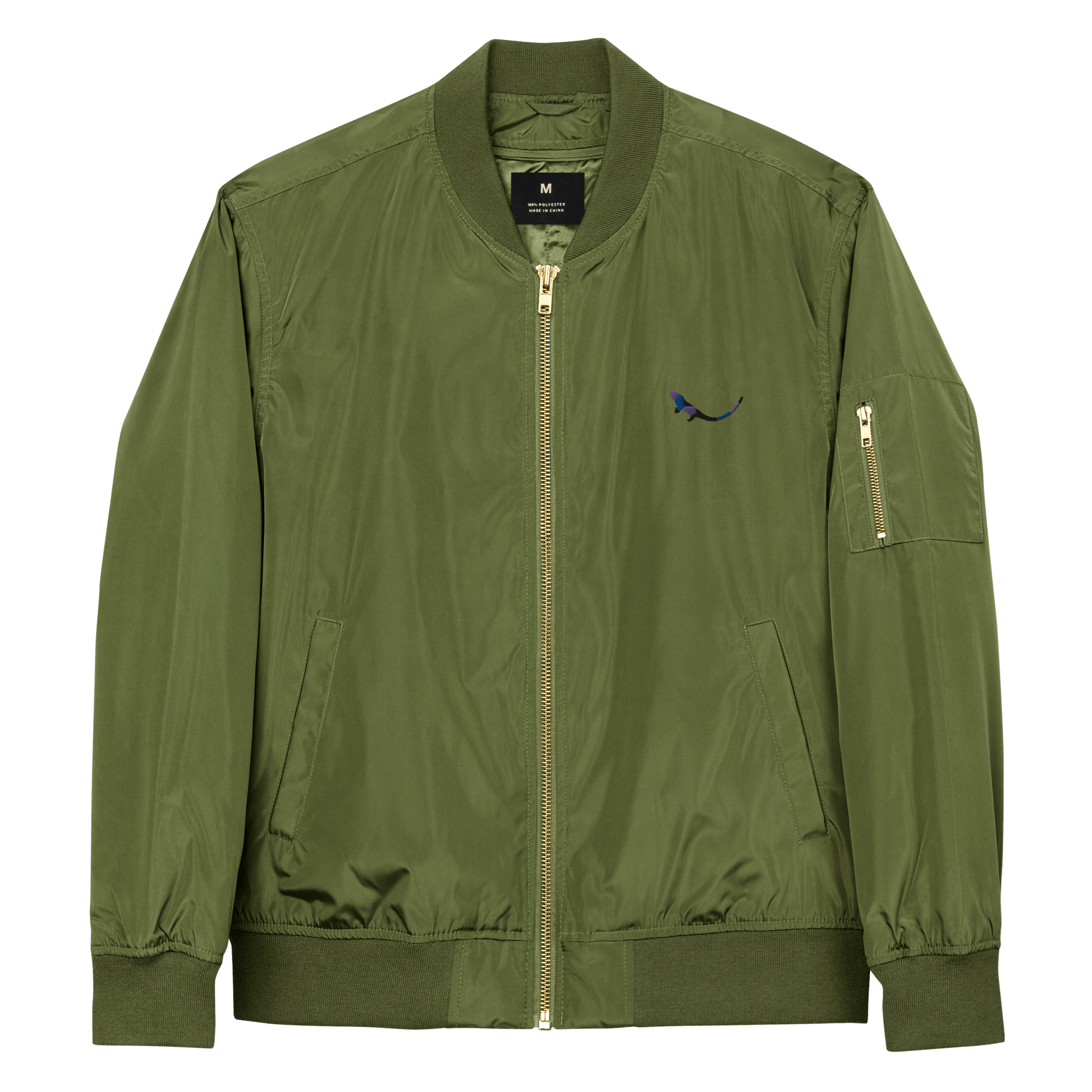THE SUBTROPIC Recycled Plastic Bomber Jacket Jungle Front