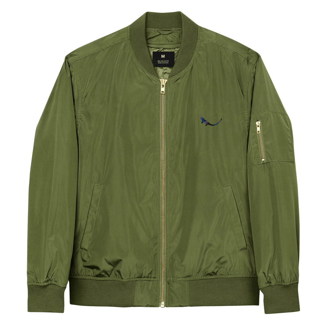 THE SUBTROPIC Recycled Plastic Bomber Jacket Jungle Front