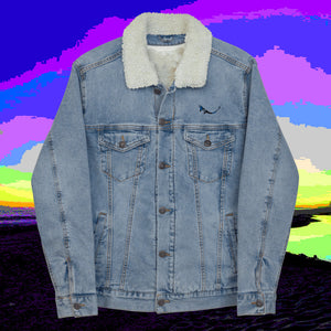 THE SUBTROPIC Recycled Plastic Trucker Jacket Classic Denim Front