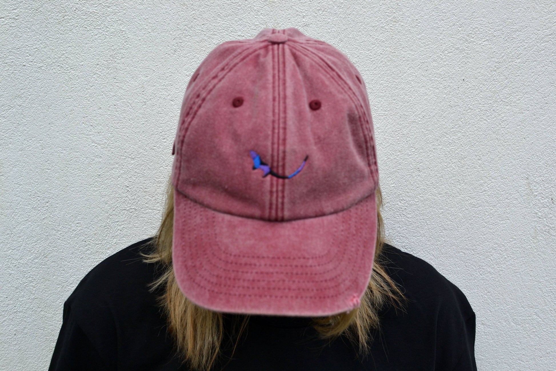 Red Vintage SUBTROPIC Cap closeup